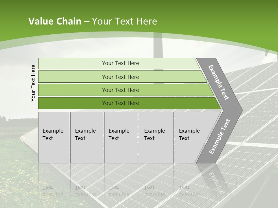 A Green Field With A Solar Panel On It PowerPoint Template