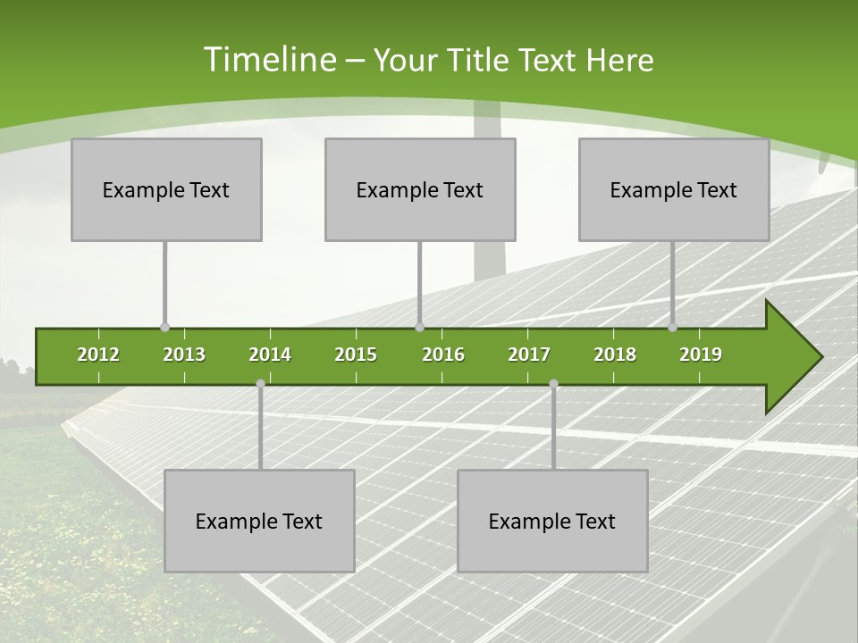 A Green Field With A Solar Panel On It PowerPoint Template