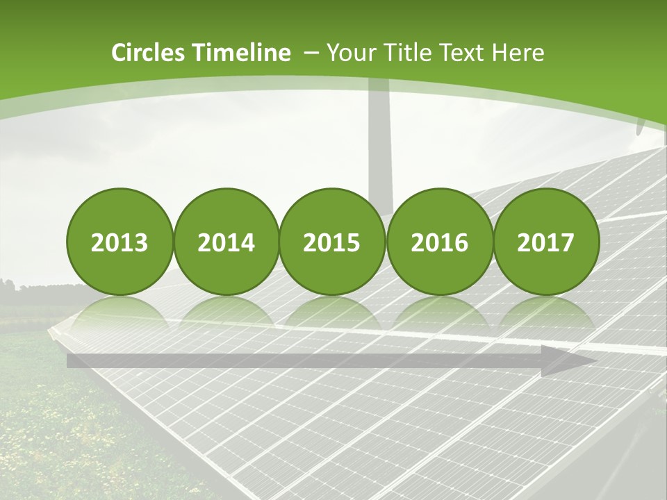 A Green Field With A Solar Panel On It PowerPoint Template