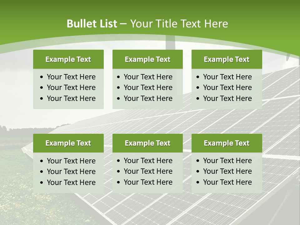 A Green Field With A Solar Panel On It PowerPoint Template