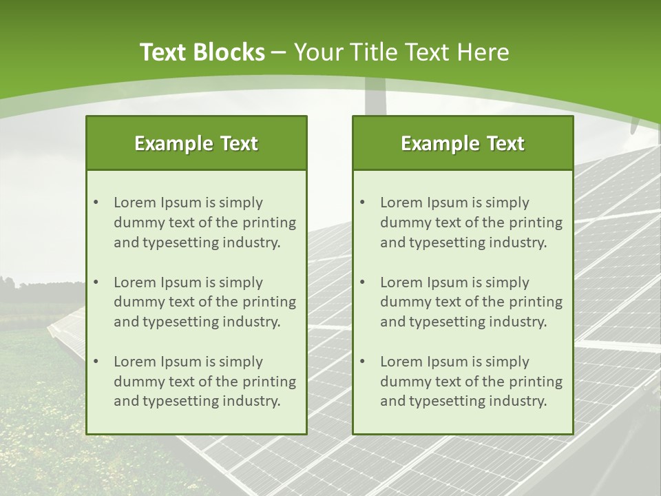 A Green Field With A Solar Panel On It PowerPoint Template