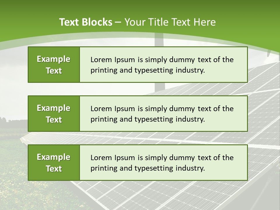A Green Field With A Solar Panel On It PowerPoint Template