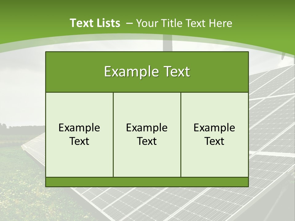 A Green Field With A Solar Panel On It PowerPoint Template
