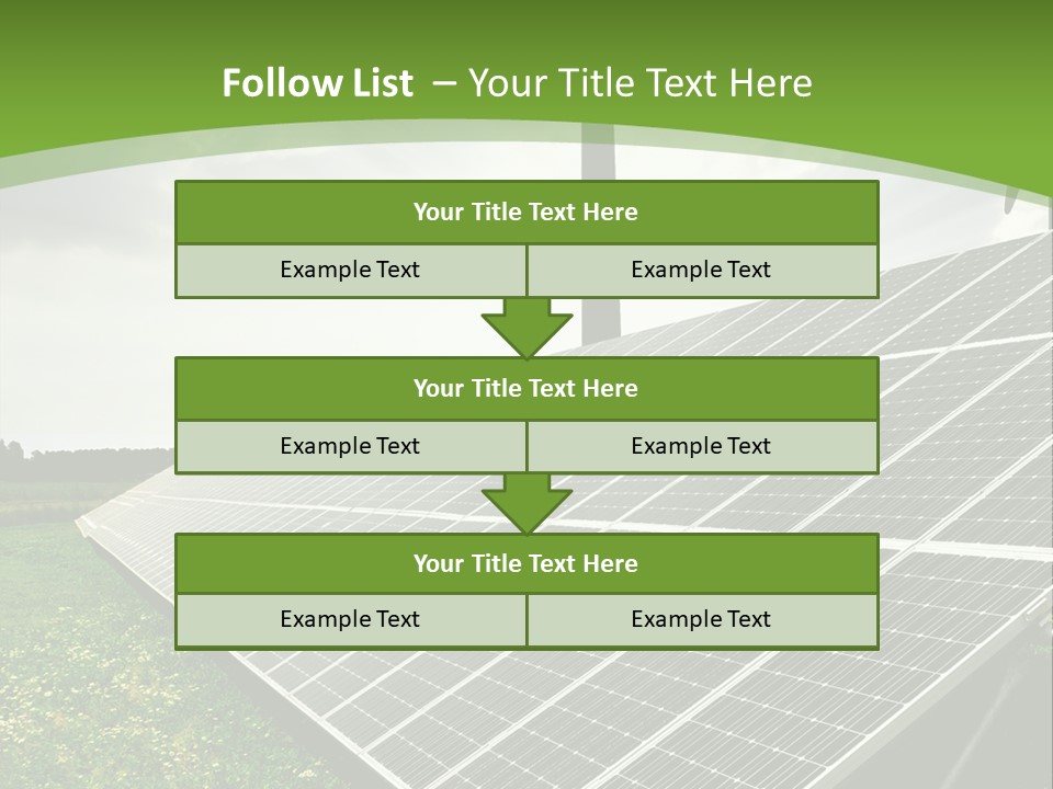 A Green Field With A Solar Panel On It PowerPoint Template