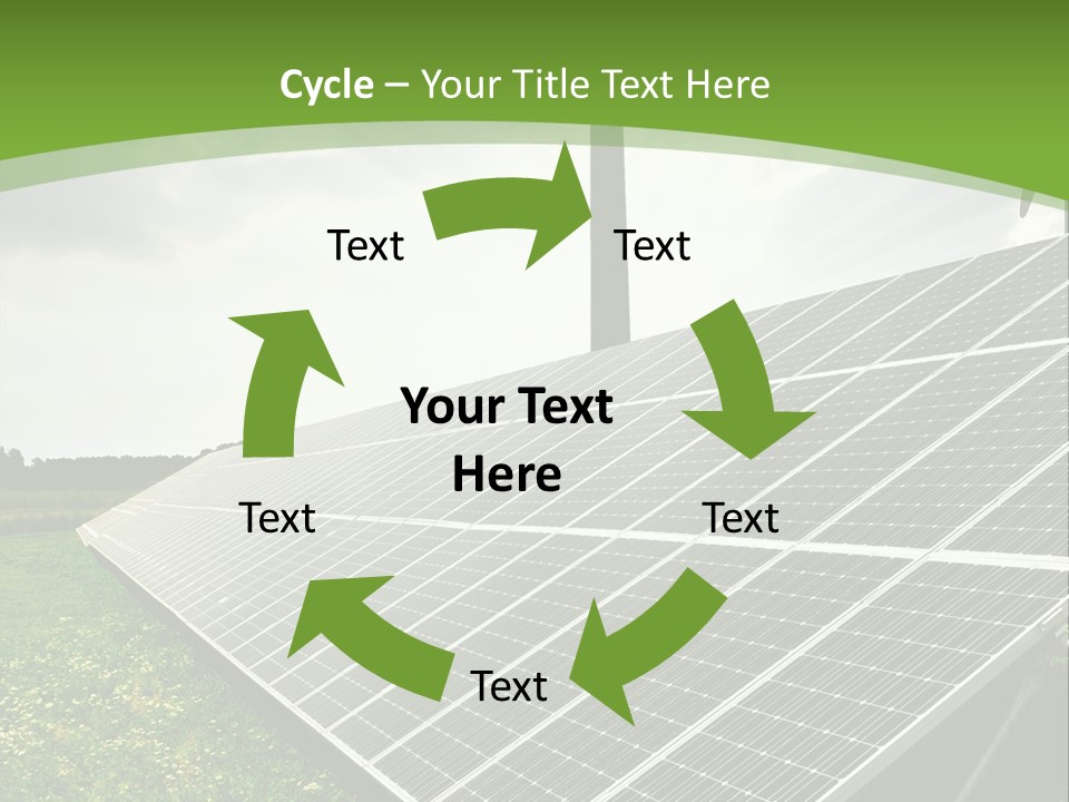 A Green Field With A Solar Panel On It PowerPoint Template