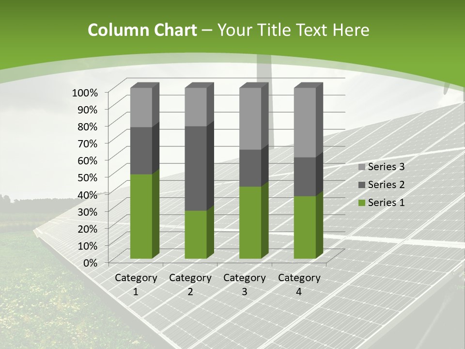 A Green Field With A Solar Panel On It PowerPoint Template