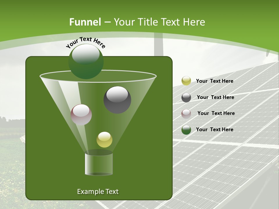 A Green Field With A Solar Panel On It PowerPoint Template