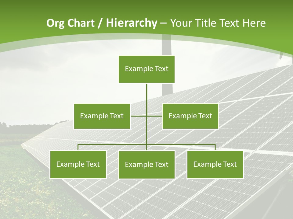 A Green Field With A Solar Panel On It PowerPoint Template