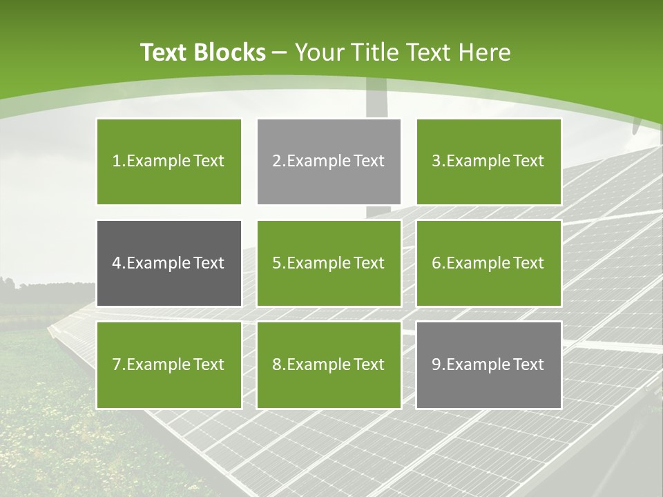 A Green Field With A Solar Panel On It PowerPoint Template