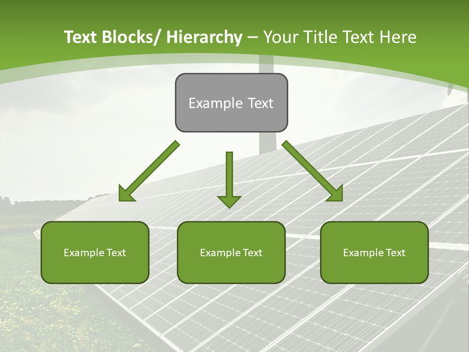 A Green Field With A Solar Panel On It PowerPoint Template