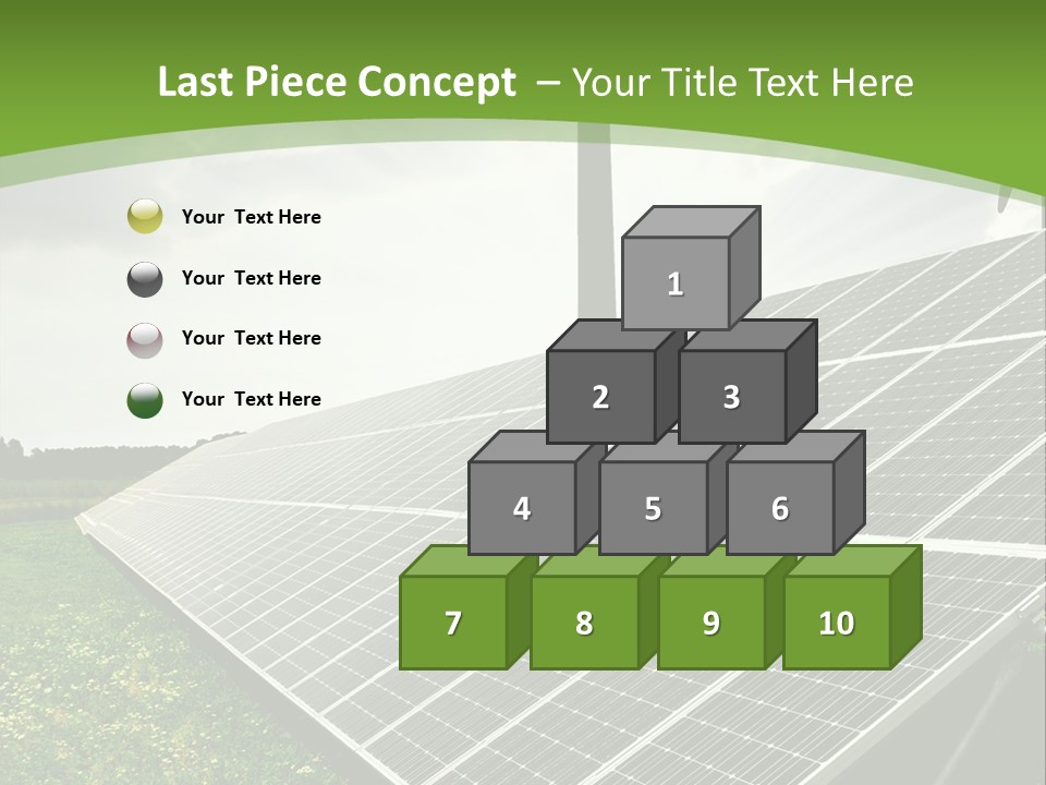 A Green Field With A Solar Panel On It PowerPoint Template