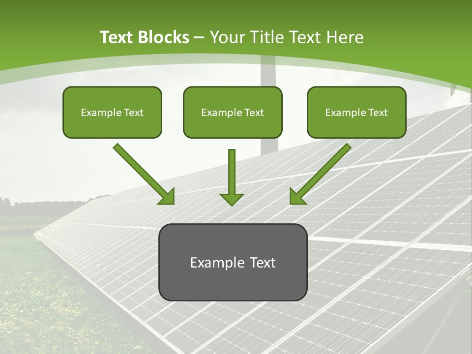 A Green Field With A Solar Panel On It PowerPoint Template