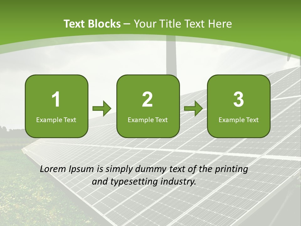 A Green Field With A Solar Panel On It PowerPoint Template