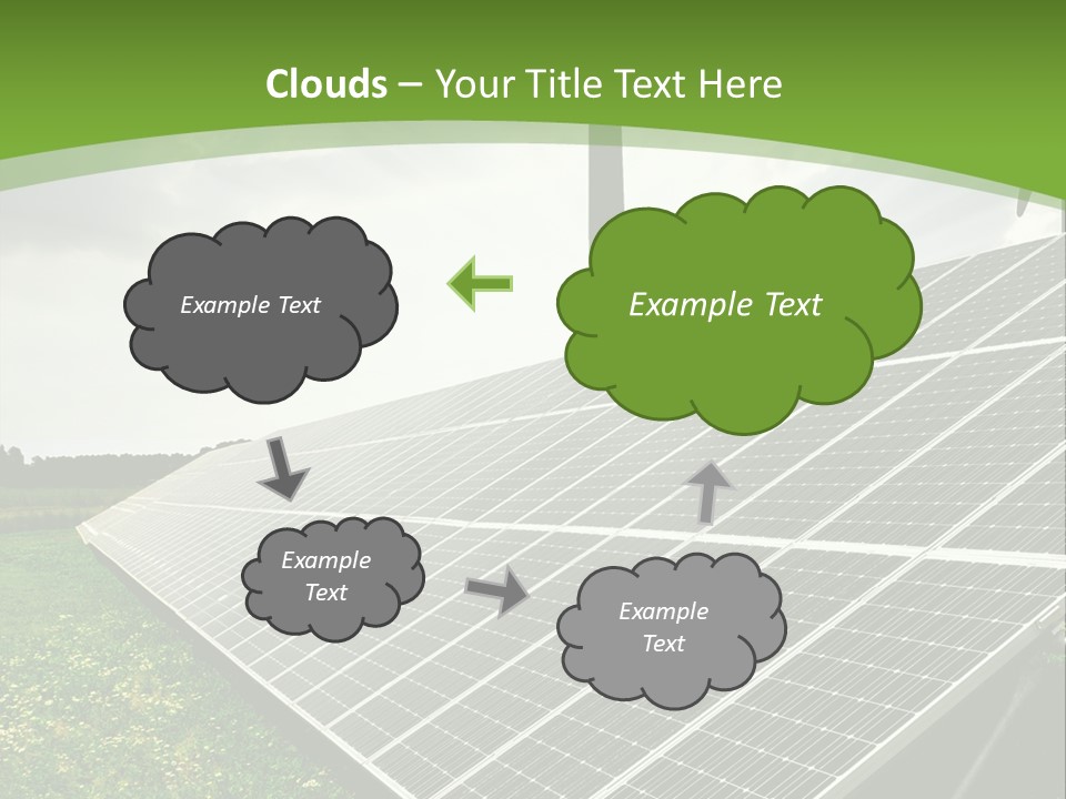 A Green Field With A Solar Panel On It PowerPoint Template