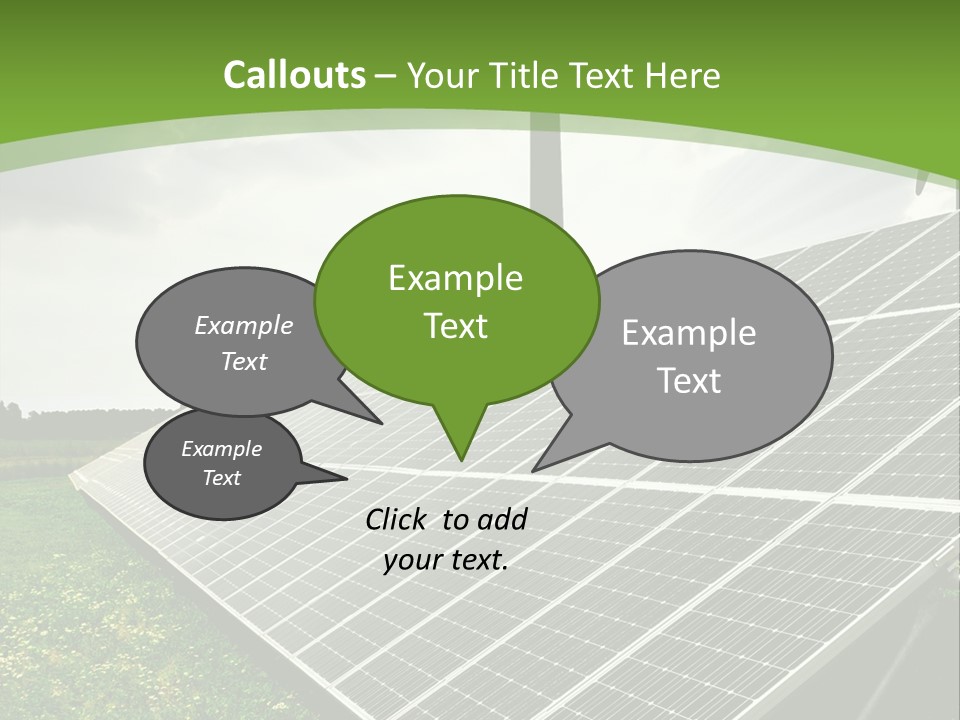 A Green Field With A Solar Panel On It PowerPoint Template