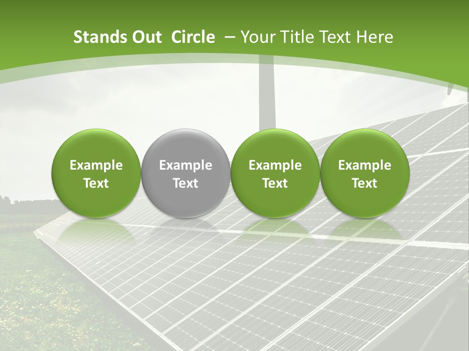 A Green Field With A Solar Panel On It PowerPoint Template