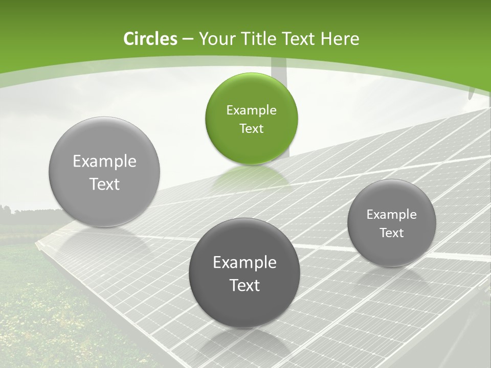 A Green Field With A Solar Panel On It PowerPoint Template