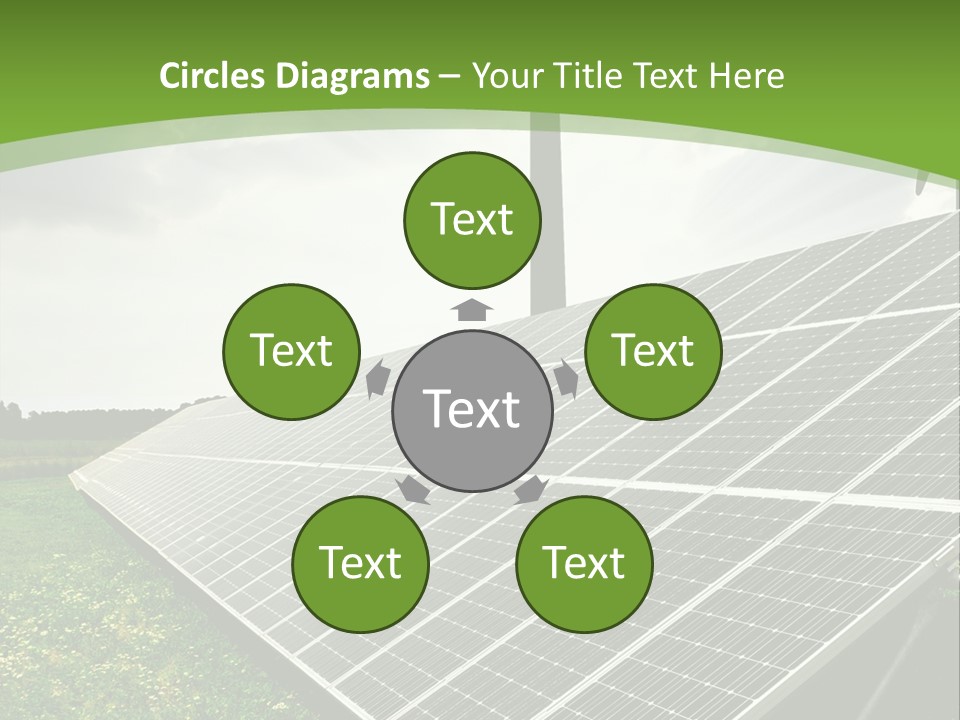 A Green Field With A Solar Panel On It PowerPoint Template