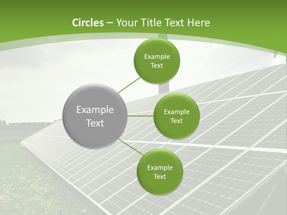 A Green Field With A Solar Panel On It PowerPoint Template