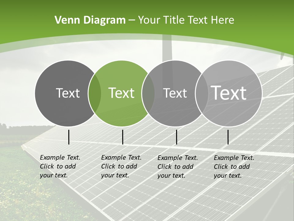 A Green Field With A Solar Panel On It PowerPoint Template