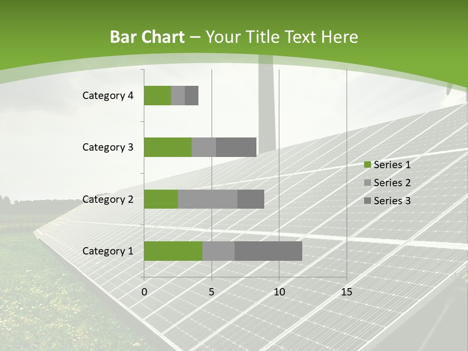 A Green Field With A Solar Panel On It PowerPoint Template