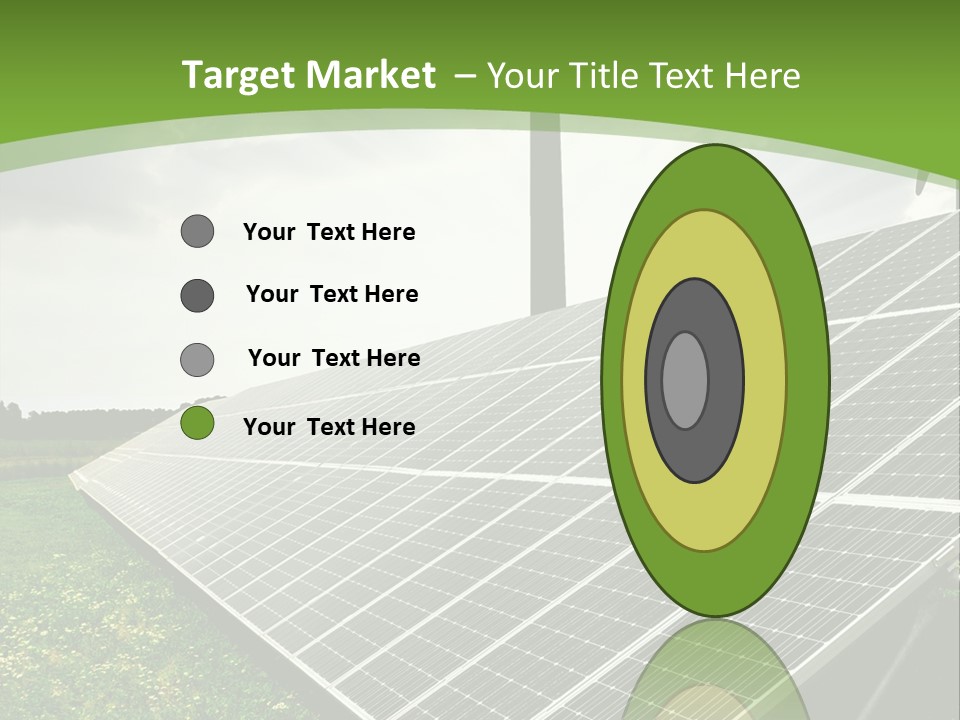 A Green Field With A Solar Panel On It PowerPoint Template
