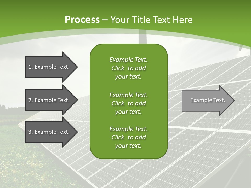A Green Field With A Solar Panel On It PowerPoint Template