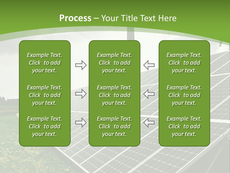 A Green Field With A Solar Panel On It PowerPoint Template