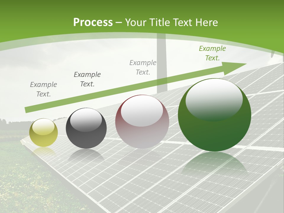 A Green Field With A Solar Panel On It PowerPoint Template