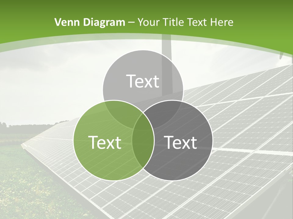 A Green Field With A Solar Panel On It PowerPoint Template