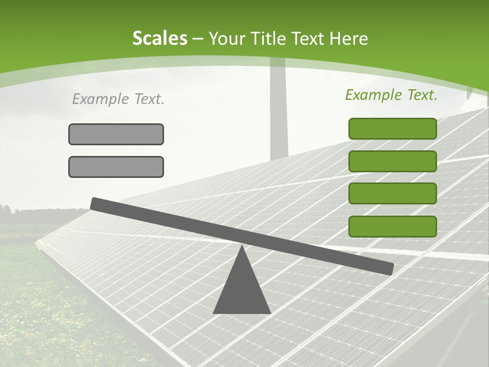 A Green Field With A Solar Panel On It PowerPoint Template