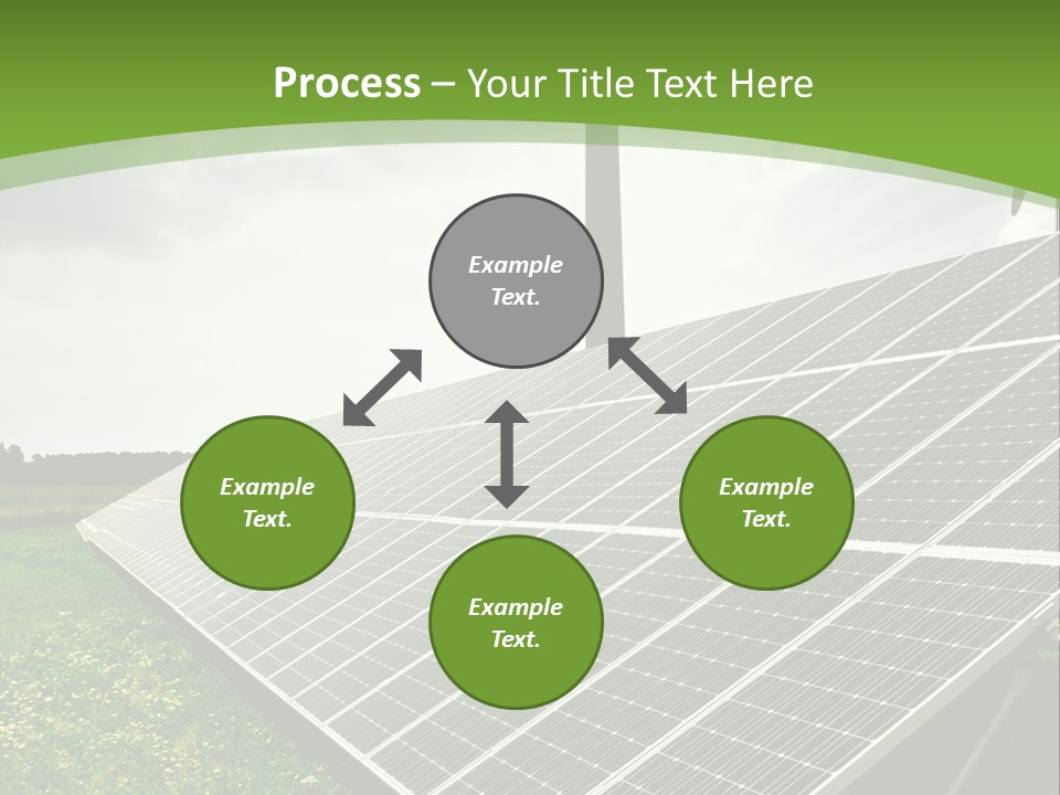 A Green Field With A Solar Panel On It PowerPoint Template