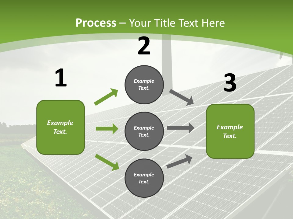 A Green Field With A Solar Panel On It PowerPoint Template