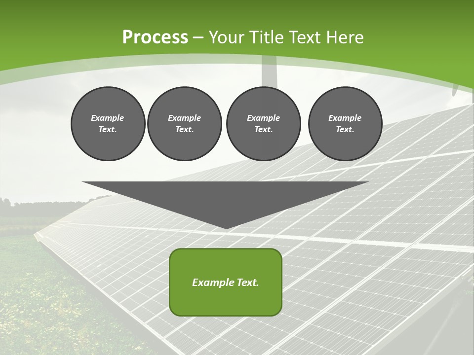 A Green Field With A Solar Panel On It PowerPoint Template