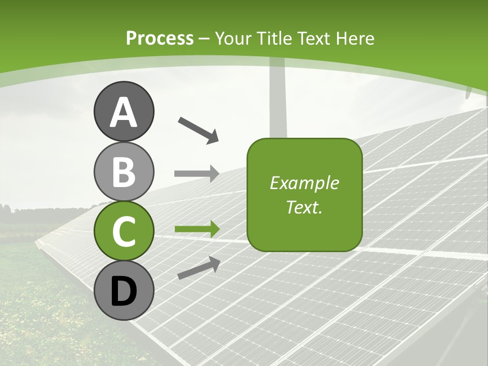 A Green Field With A Solar Panel On It PowerPoint Template
