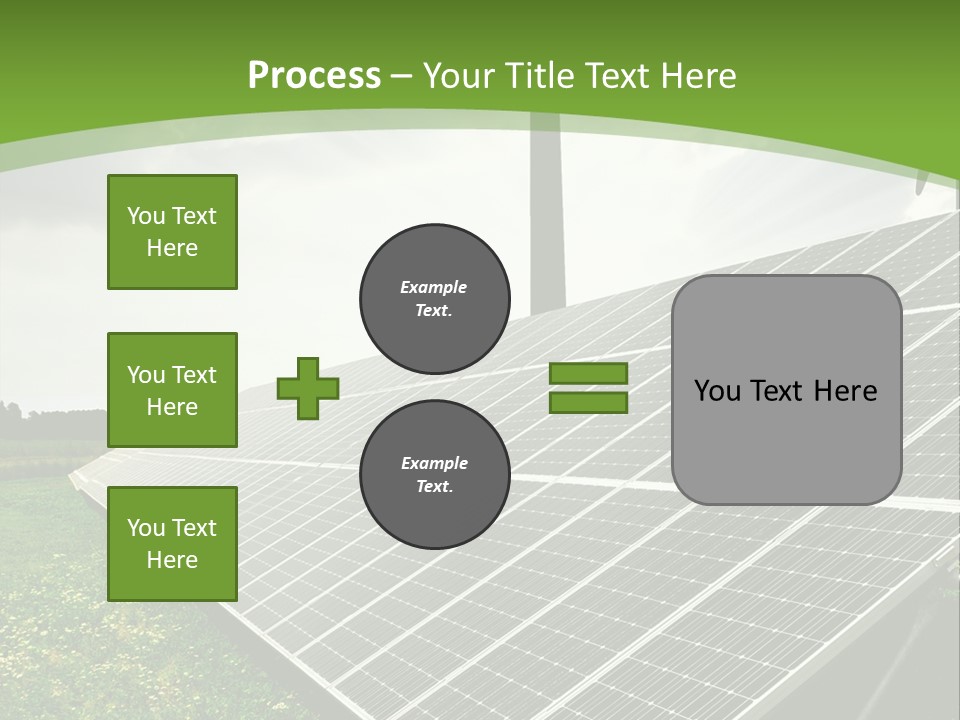 A Green Field With A Solar Panel On It PowerPoint Template