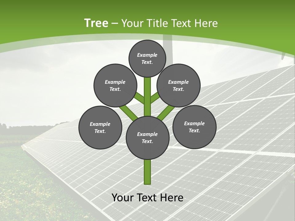 A Green Field With A Solar Panel On It PowerPoint Template