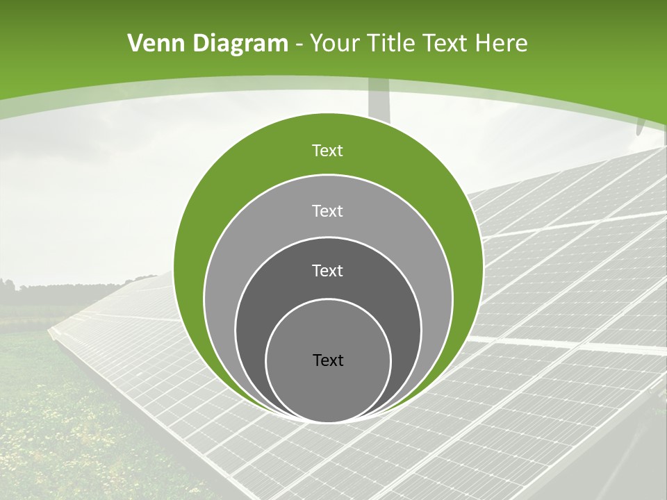 A Green Field With A Solar Panel On It PowerPoint Template