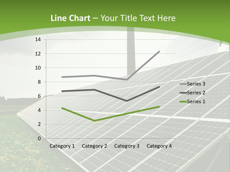 A Green Field With A Solar Panel On It PowerPoint Template
