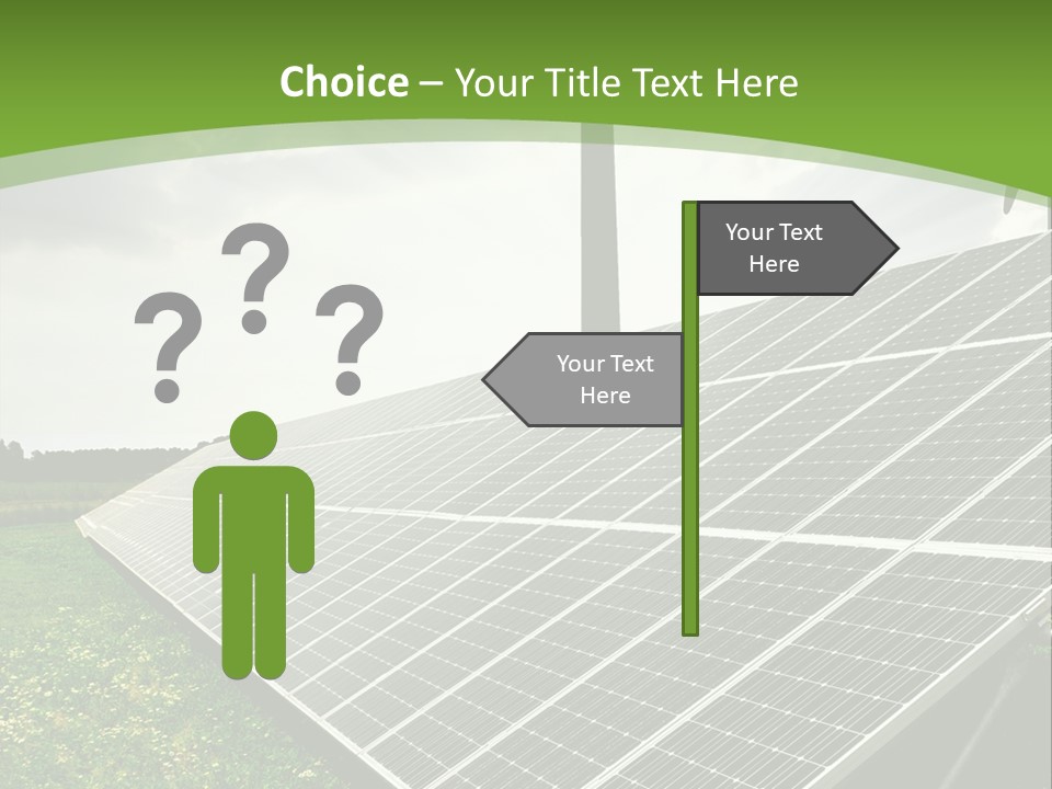A Green Field With A Solar Panel On It PowerPoint Template