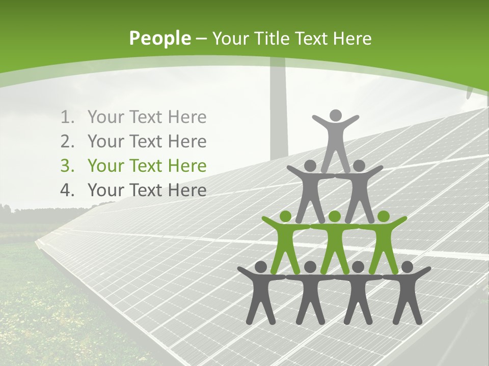 A Green Field With A Solar Panel On It PowerPoint Template