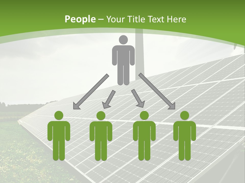 A Green Field With A Solar Panel On It PowerPoint Template