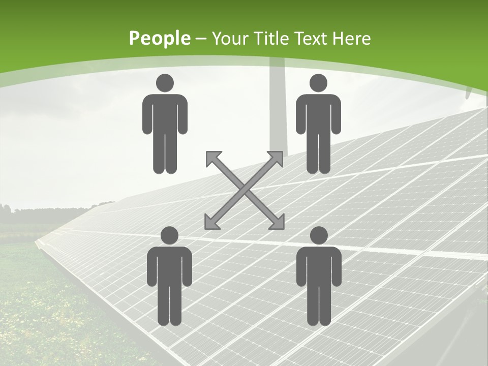 A Green Field With A Solar Panel On It PowerPoint Template