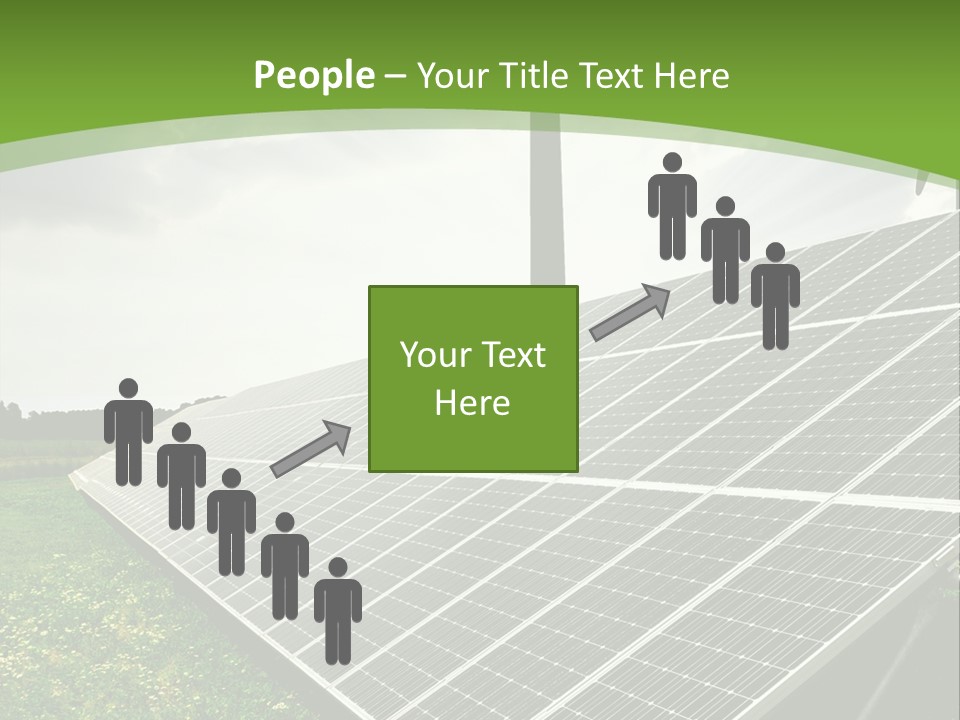 A Green Field With A Solar Panel On It PowerPoint Template