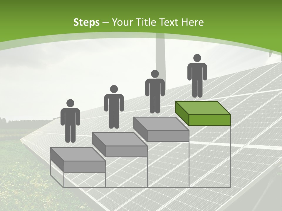 A Green Field With A Solar Panel On It PowerPoint Template