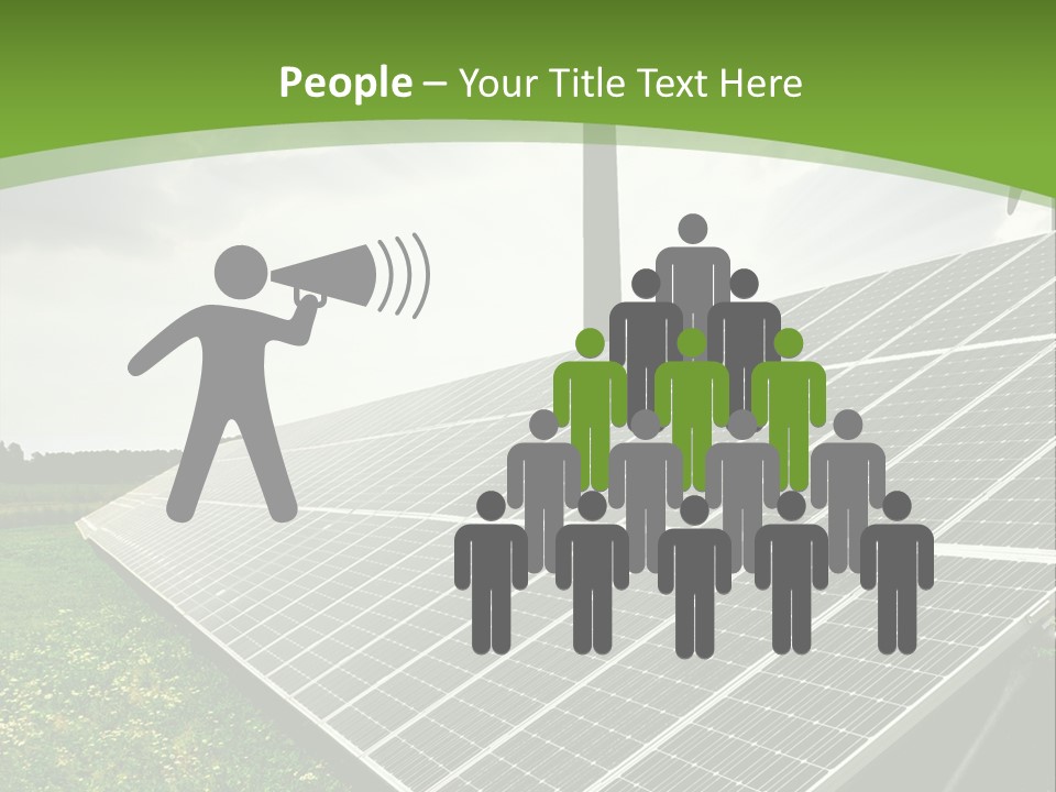 A Green Field With A Solar Panel On It PowerPoint Template