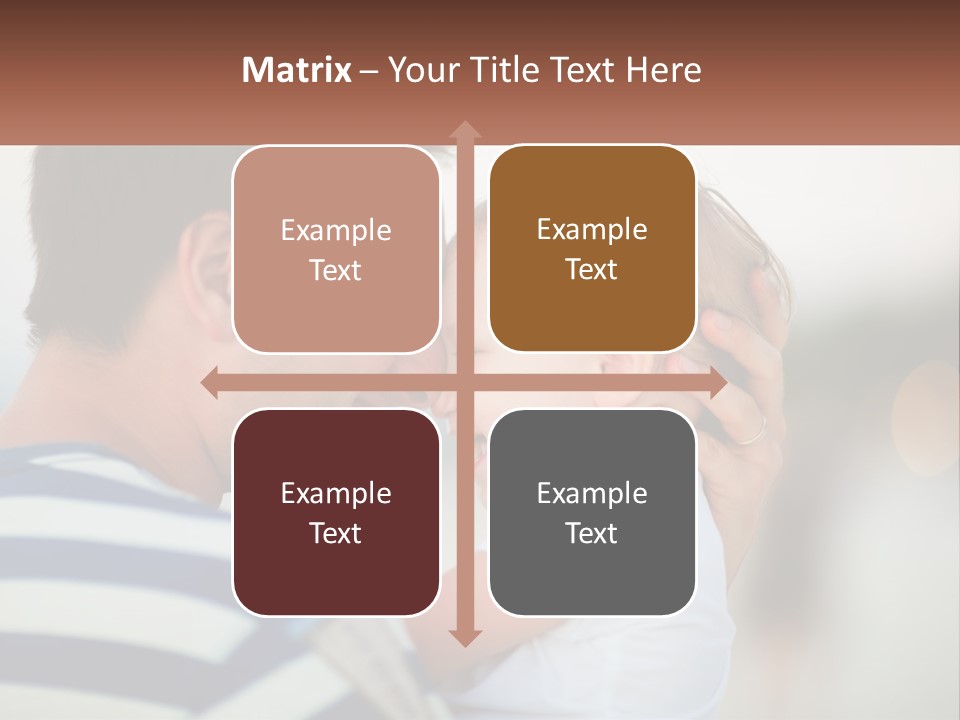 A Man Holding A Baby And Smiling At The Camera PowerPoint Template