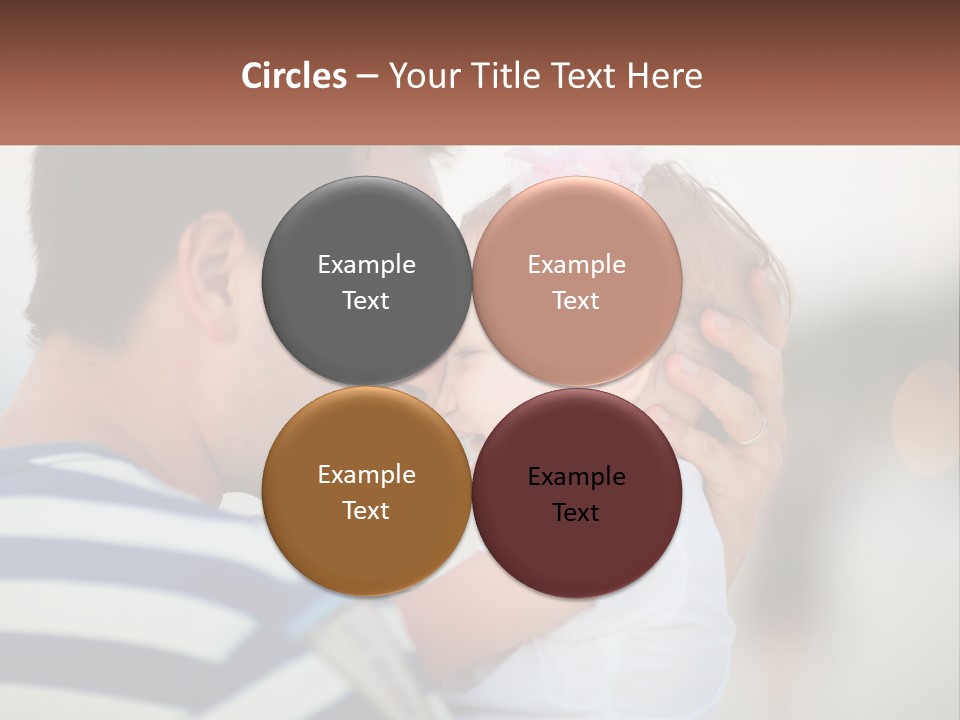 A Man Holding A Baby And Smiling At The Camera PowerPoint Template