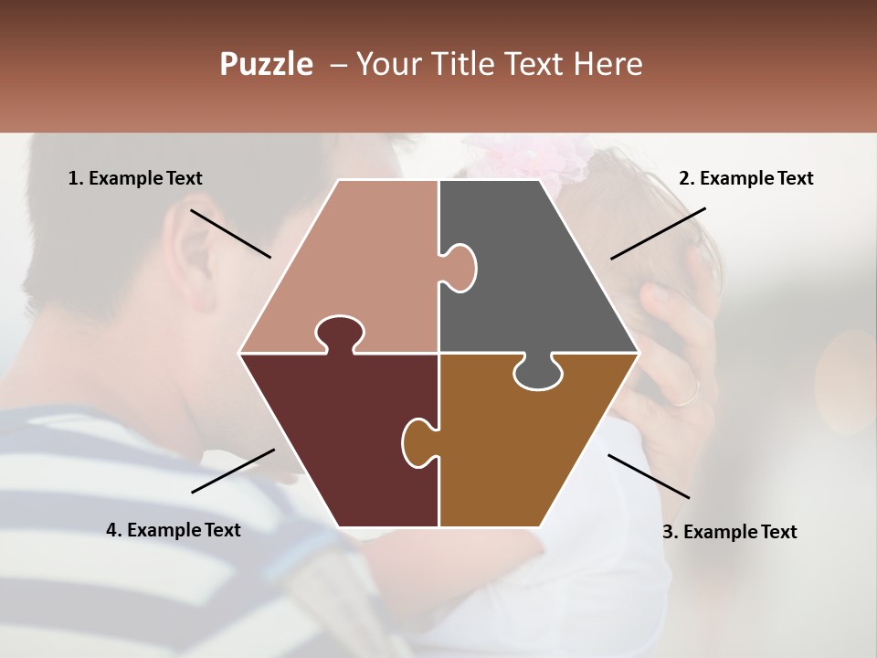 A Man Holding A Baby And Smiling At The Camera PowerPoint Template