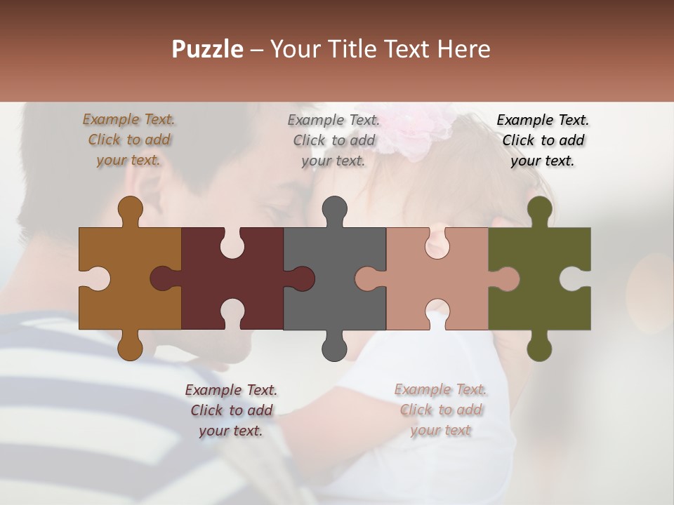 A Man Holding A Baby And Smiling At The Camera PowerPoint Template